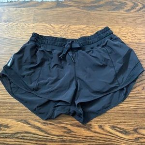 Lululemon Black Hotty Hot Drawstring Shorts